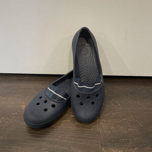 Crocs Juneau Mary Jane Slip On Navy Blue Women’s 8 Beach Garden Resort Elastic